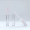 China factory 4ml plastic cosmetic lip gloss tube with white cap