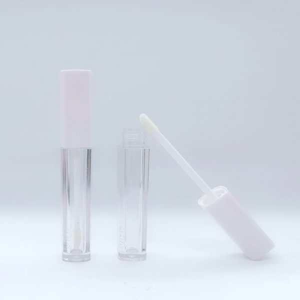 China factory 4ml plastic cosmetic lip gloss tube with white cap