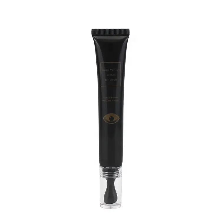 Customizable 15ML Black Plastic Eye Cream Tube Massage Skin Care