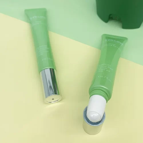 Customizable 20ML Green Eye Cream Soft Plastic Tube with Massage Balls
