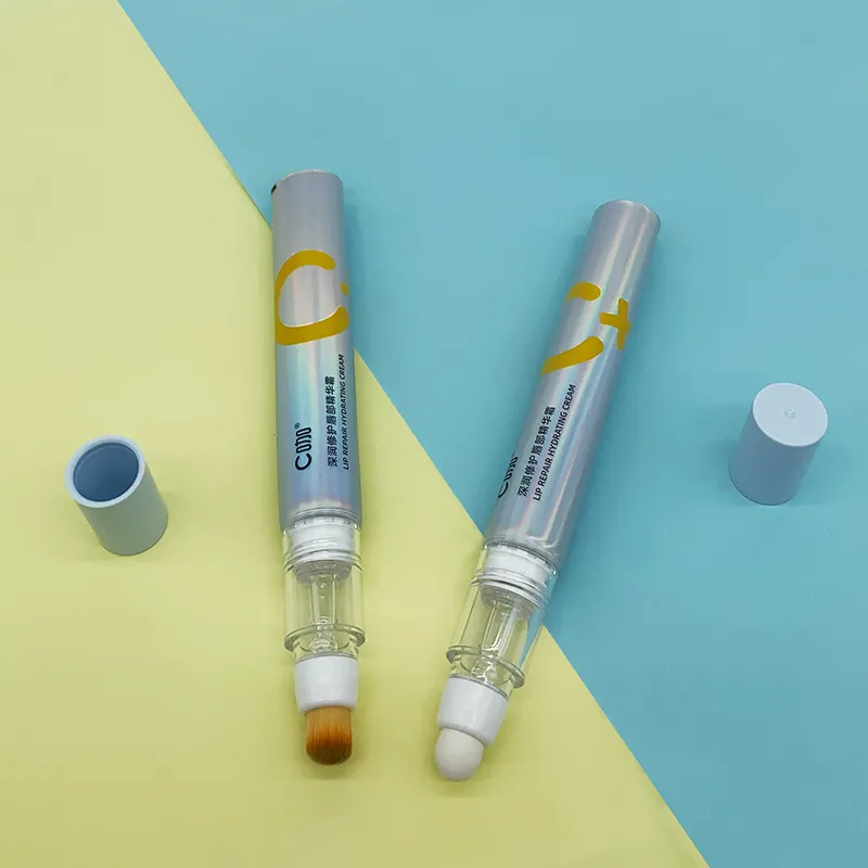 Customized 10ML20ML plastic cosmetic eye cream tube with brush