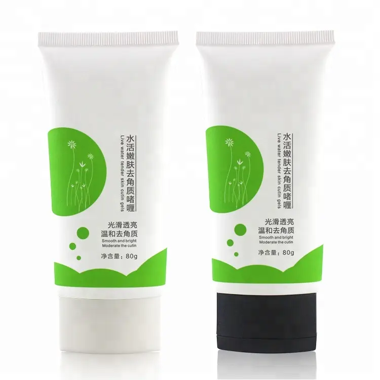 Customized 50ML White Flip Cap Plastic Face Wash Cream Tube