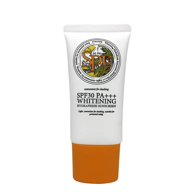 Customized 50g Color Printed Plastic Tube White Hose Sunscreen Tube