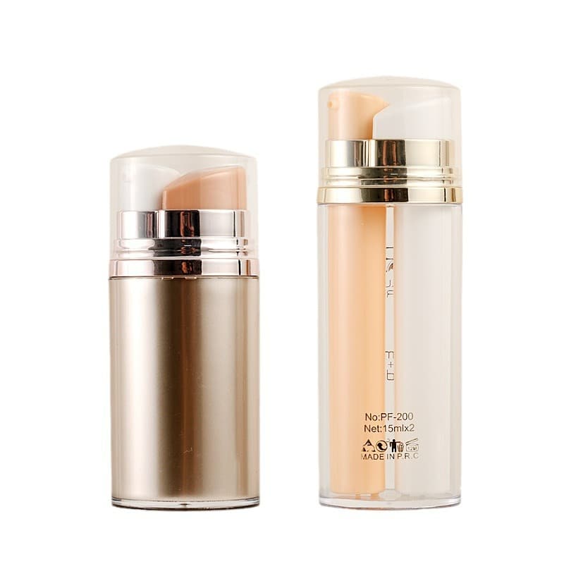High Luxury 10MLX2,15MLX2 Plastic Double Tube Lotion Bottle