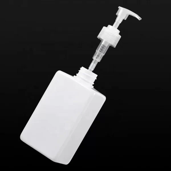 Wholesale 300ML White Plastic Cosmetic Push Dispenser Bottle
