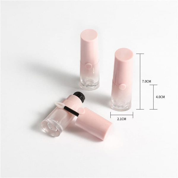 Wholesale 6ML gradient pink plastic lipstick tube lip glaze tube