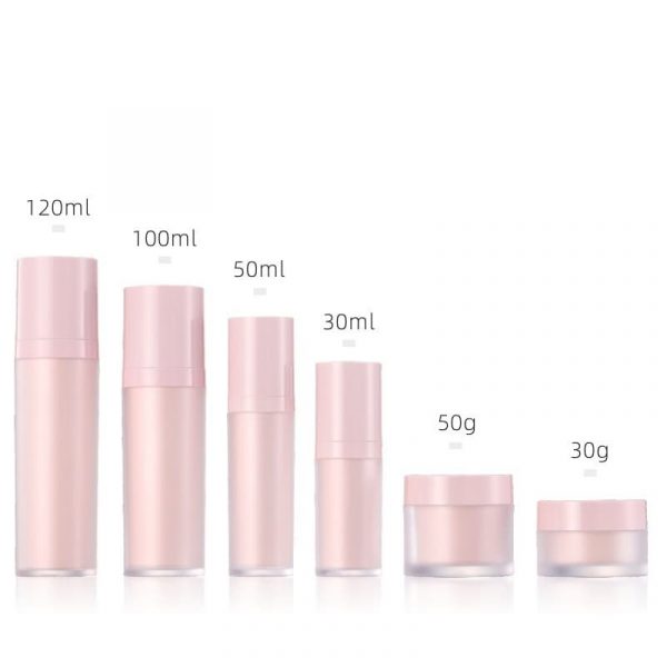 custom luxury pink color lotion bottle cream jar