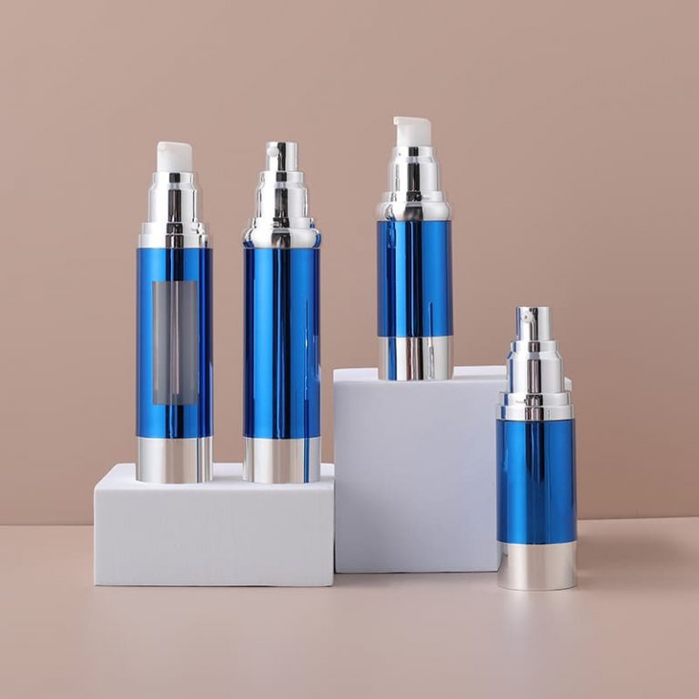 high quality 15ML30ML50ML Blue Plastic Cosmetic Dispenser Bottle