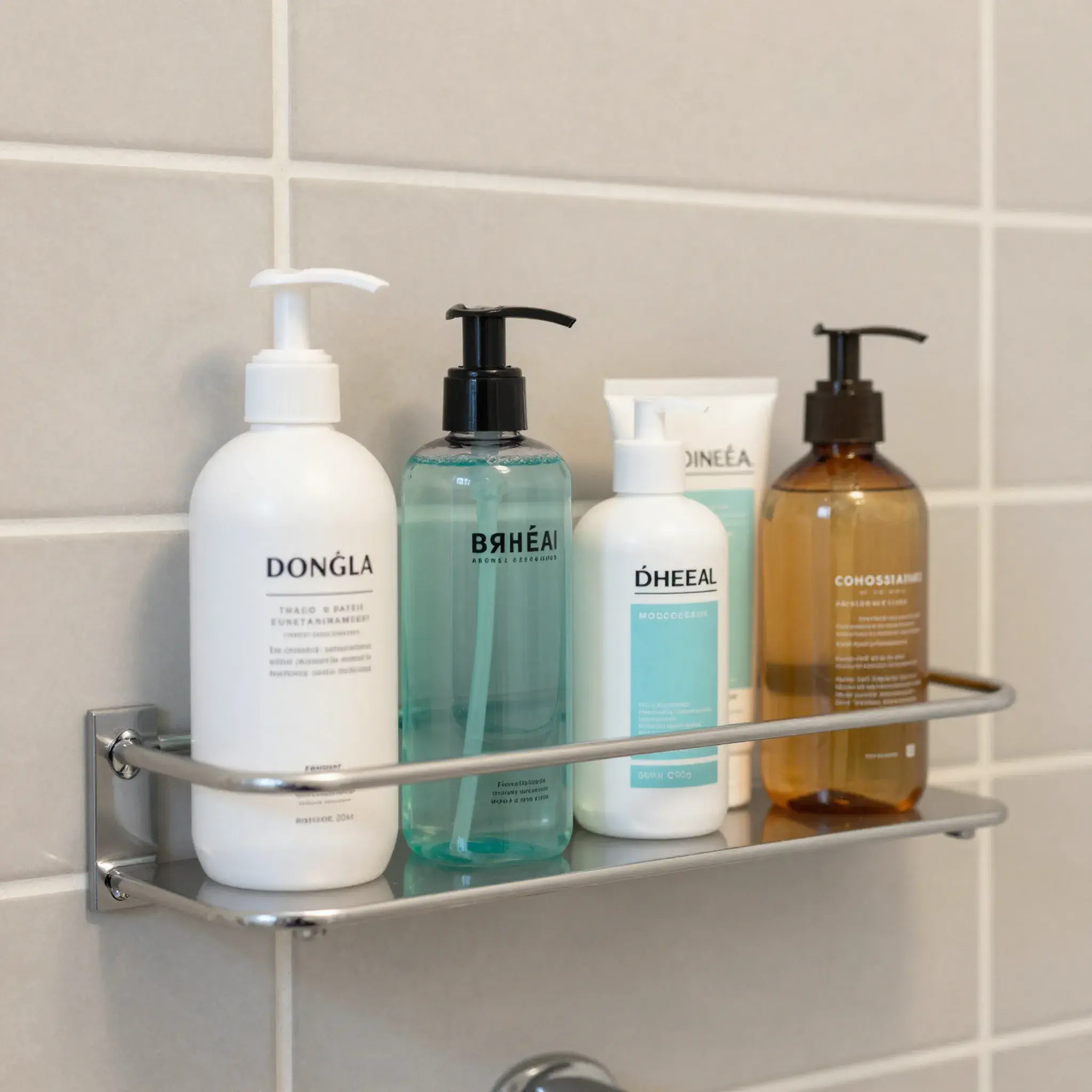 shower gel white pet bottles with lotion pumps