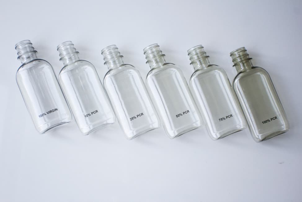 transparent color pcr with pet lotion bottles toner bottles