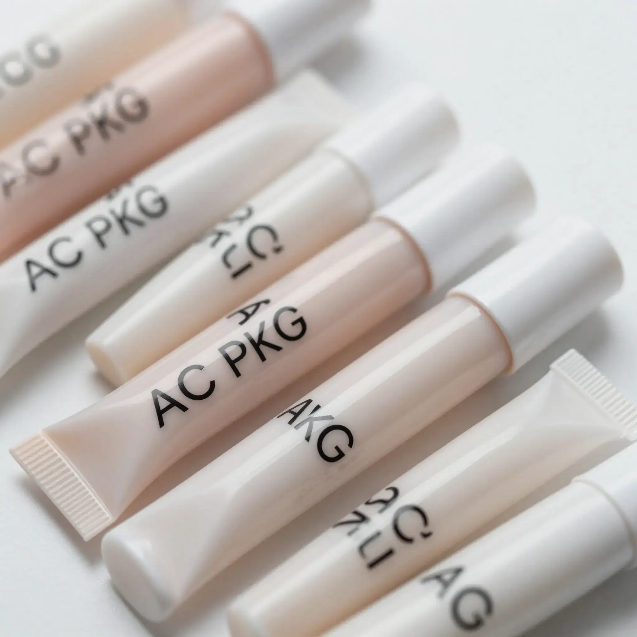 pink color 10ml pe squeezable cosmetic tubes with print