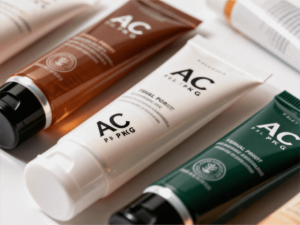 PE 5 layer white color cosmetic tube with print