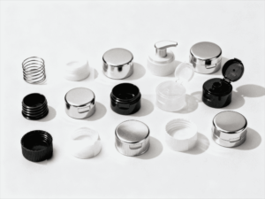 silver cosmetic tube caps