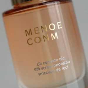 silkscreen print skincare bottles