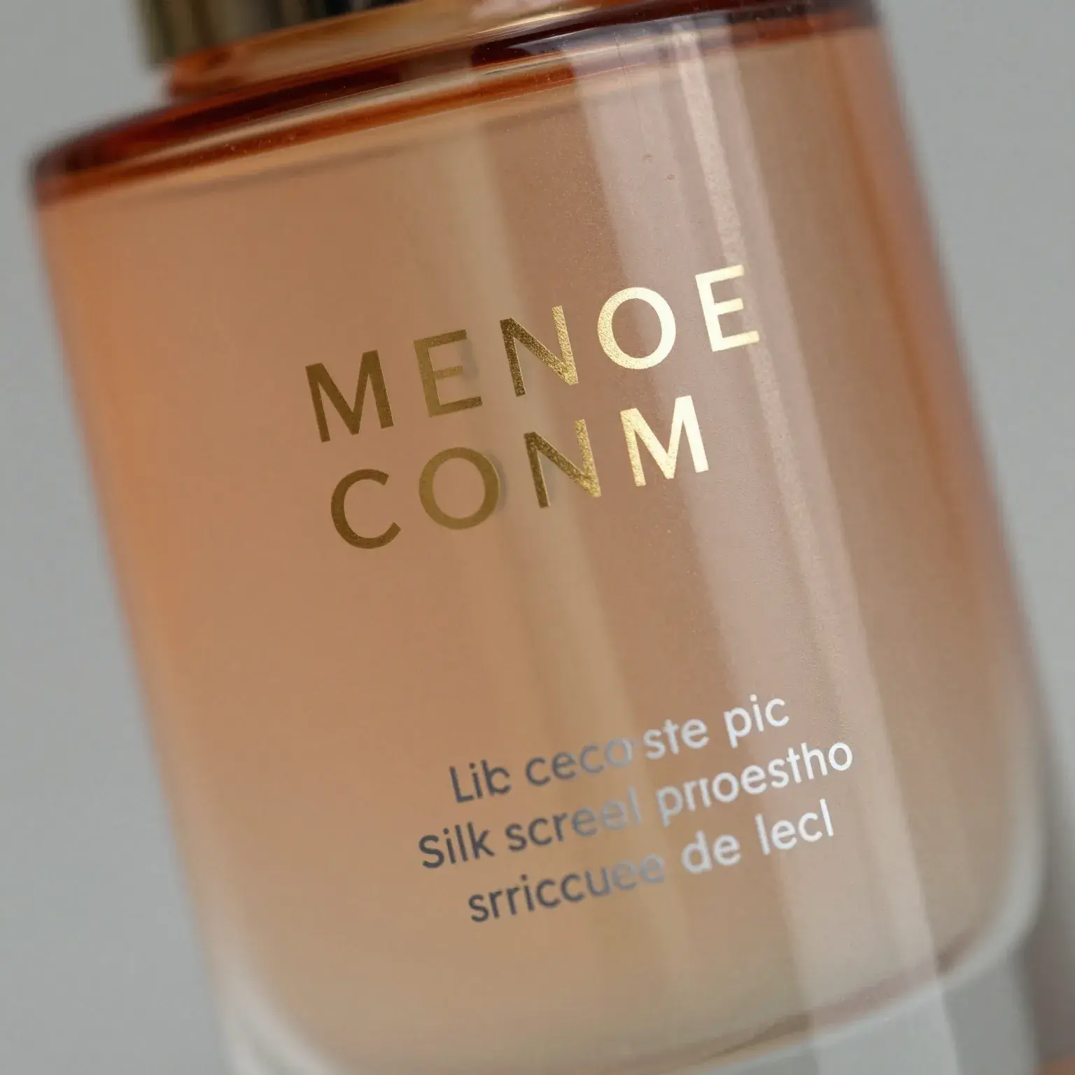 silkscreen print skincare bottles